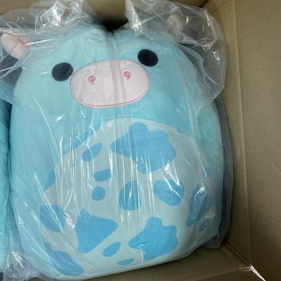 Squishmallow Tuluck 16" Blue Cow Easter 2023 Ultra Rare Tag Brand New Ships Fast - Picture 1 of 9